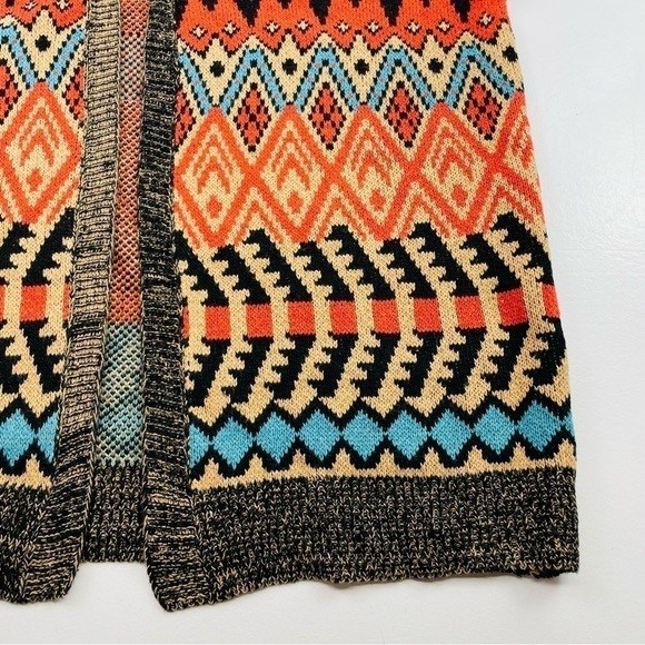 Noracora‎ Open Cardigan Women Size Small Knitting Cardigan Wool Aztec Tribal - Picture 5 of 13